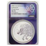 2025 1 OZ Fine Silver Gullinbursti MS 70 Coin