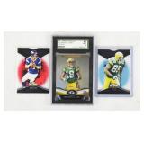 NFL Cards Cobb, Favre & Jennings Numbered & Graded