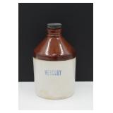Vintage Apothecary Mercury Stoneware Jug
