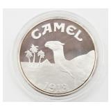 1 OZ .9999 Silver 1993 Camel Cigarettes Round