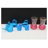 Bluebird Art Glass Pieces & Petit Bud Vases