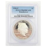 1990-P Silver Eisenhower Dollar PCGS PR69DCAM