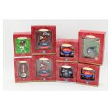 (8) NIB Denver Broncos Christmas Ornaments