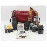 Vintage ME SUPER Pentax Camera & Lenses