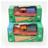(X2) ERTL Denver Broncos Mtal Die-Cast Truck Banks
