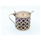 Antique Sterling Silver Mustard Pot & Spoon