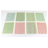 (8) Different Uncut Deutches German Stamp Sheets
