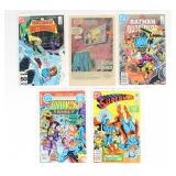 (5) Vintage Batman & SUperman Comic Books