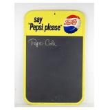 Vintage STOUT Pepsi-Cola Metal Chalkboard Sign