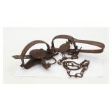 (2) Vintage Spring Leg Hold Animal Traps VICTOR