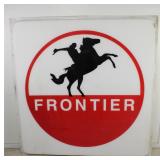 Large Vintage Frontier Gasoline Plastic Sign