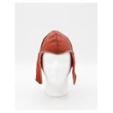 Antique Leather Aviation Helmet Flying Skull Cap