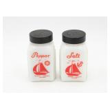Vintage McKee Roman Sailboat Salt & Pepper Shakers