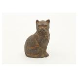 Antique 1920's Seated Cat W/ a Bow Still Coin Bank