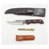 Lone Wolf Hunting Knife With Sharpener