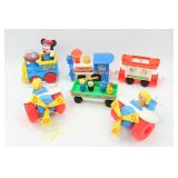 Vintage Disney & Fisher Price Plane & Train Toys.