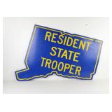 Vintage Connecticut. Metal Resident State Trooper