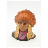 Vintage Chalkware Indian Chief Bust