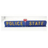 (2) State Police Porcelain Flange Sign