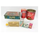 Vintage General Store Advertising Tin & Box Lot