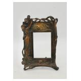 Antique Art Nouveau Cast Bronze Picture Frame