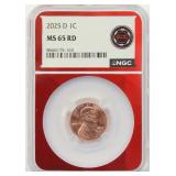2025 NGC MS 65 RD Lincoln Cent