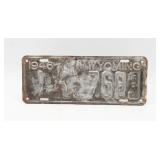 1946 Wyoming Sand Blasted License Plate