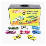 Vintage Hot-Wheel Cars & Mattel Case w Red Liners