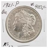 1921-P BU Morgan SIlver Dollar Coin