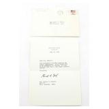 Signed Gerald R. Ford White House Letter