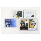 (4) Autograph & Patch NFL Green Bay Packers Cards