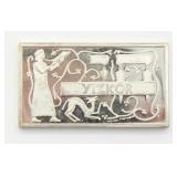 2.25 OZ Sterling Silver YIZKOR Judaik Art Bar