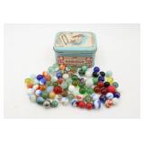 Nabisco Tin Full of Vintage Marbles