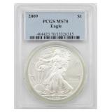 2009 American Silver Eagle Coin PCGS MS70