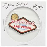 5 Gram Las Vegas .999 Silver Ingot Bar