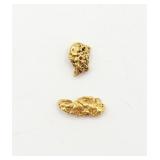 (2) Brilliant Australian Gold Nuggets 1.0 Gram