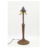 Antique Bronze Slag Table Lamp