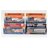 (X4) NIB Denver Broncos Die-Cast Truck & Trailer