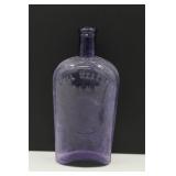 Antique Amethyst Glass Whisky Pint Flask