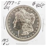 1897-S BU Morgan Silver Dollar Coin