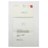 Hand Signed Gerald R. Ford White Houser Letter