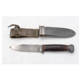 WWII MK1 U.S. Navy Fighting Knife w/ Scabbard