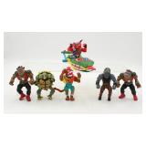 (6) Vintage Ninja Turtle Action Figures