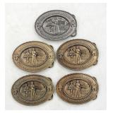 (5) 2002 Cheyenne Regulators Shooting Belt Buckles