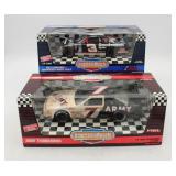 (X2) NIB ERTL 1/18 Metal Die Cast Race Cars