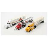 (3) ERTL 1/64 Die Cast Semi Tractor Trailers