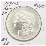 1891-S BU Morgan Silver Dollar Coin
