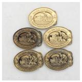 (5) 2001 Cheyenne Regulators Shooting Belt Buckles