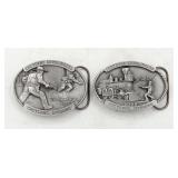 (2) Cheyenne, WYO Gunslingers Belt Buckles 2005-06