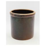 Antique 8' Brown Glaze Pottery Jar